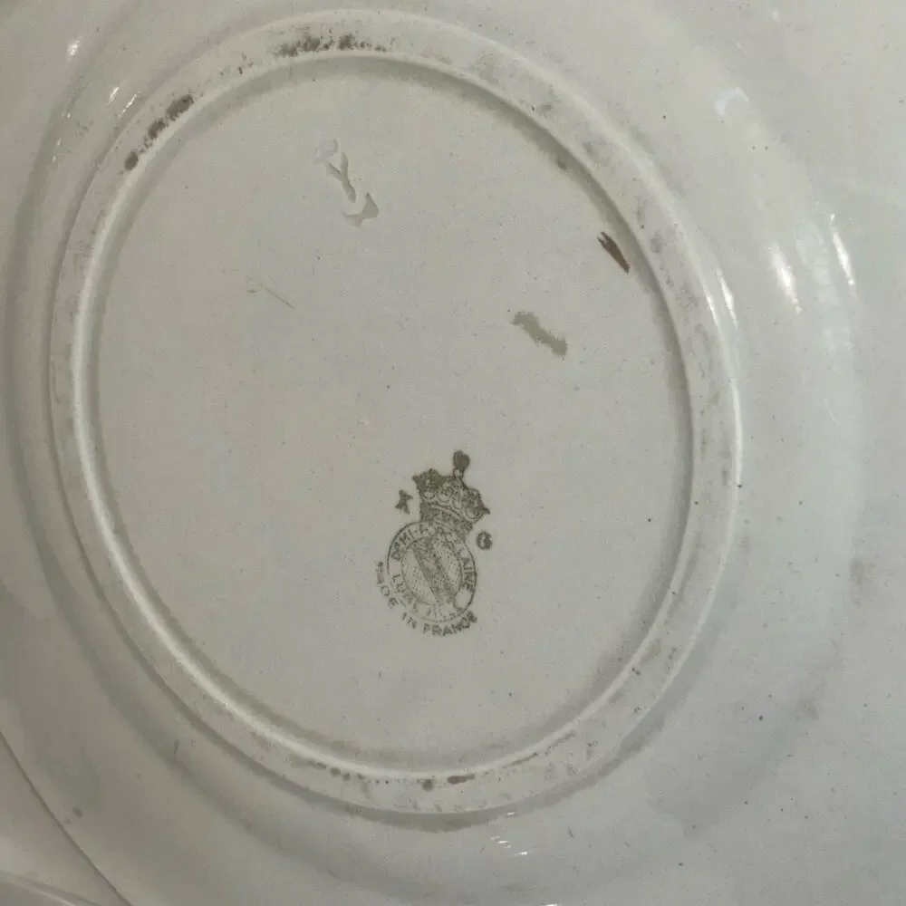 Childrens Antique Plates Made in France Whimsical